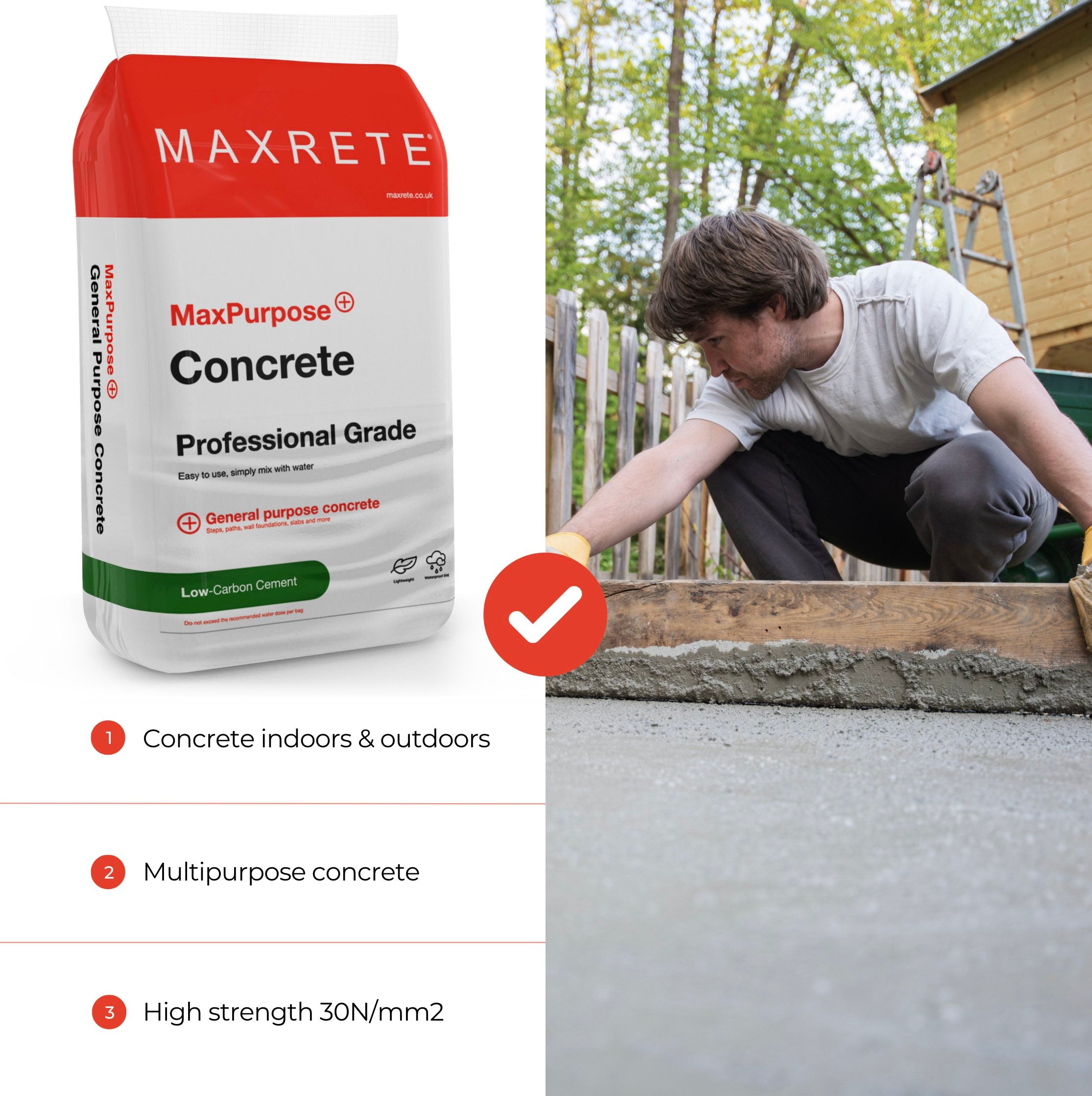 MaxPurpose Concrete 40x Bags FREE DELIVERY