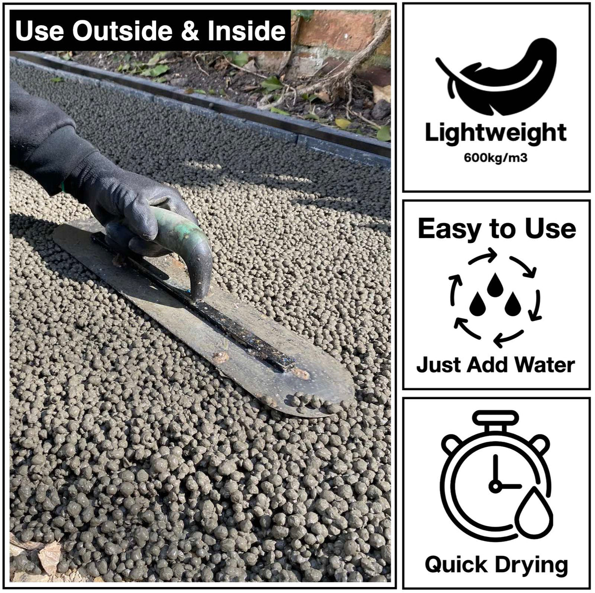 Ultra Lightweight Concrete 50x Bags FREE DELIVERY Maxrete®