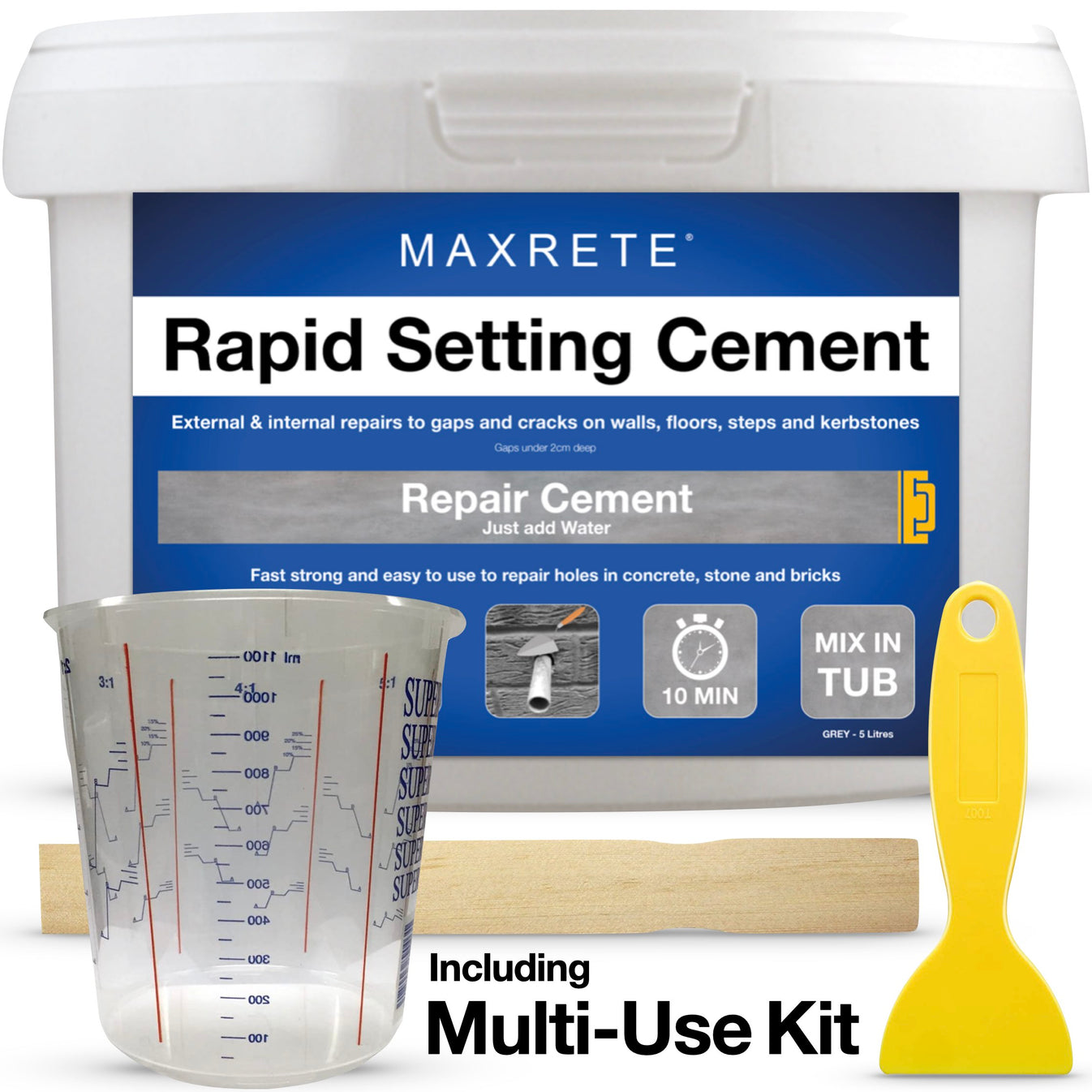 Rapid Setting Cement 'Mix in Tub' Incl Multi-Use Kit