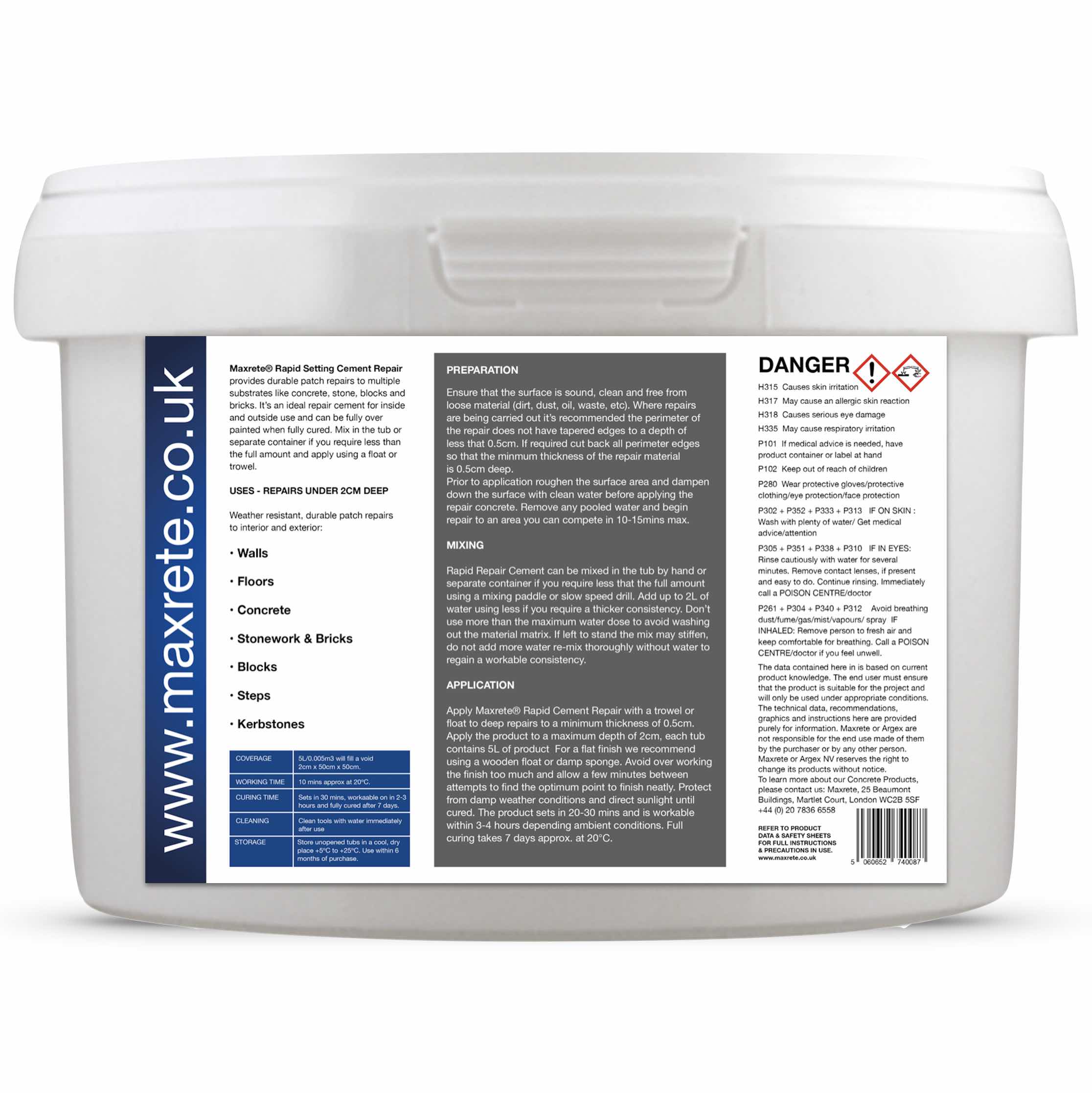 Rapid Setting Cement 'Mix in Tub' Incl Multi-Use Kit