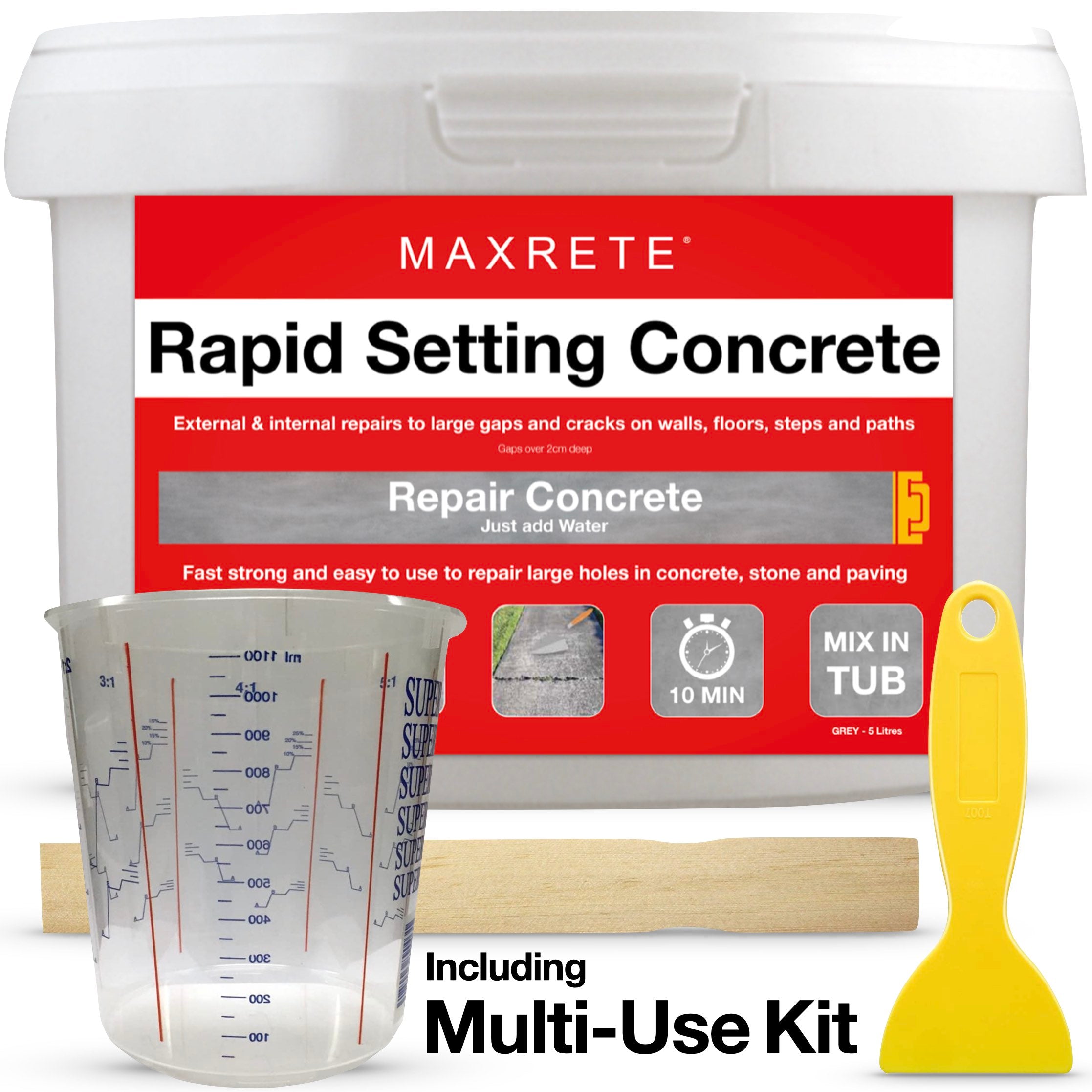 Rapid Setting Concrete 'Mix in Tub' Incl Multi-Use Kit